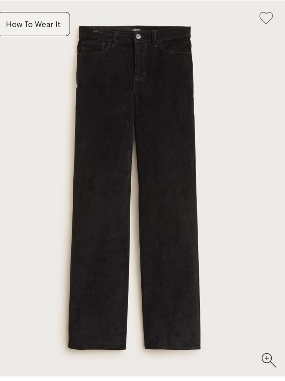 J. Crew Black Corduroy Pants